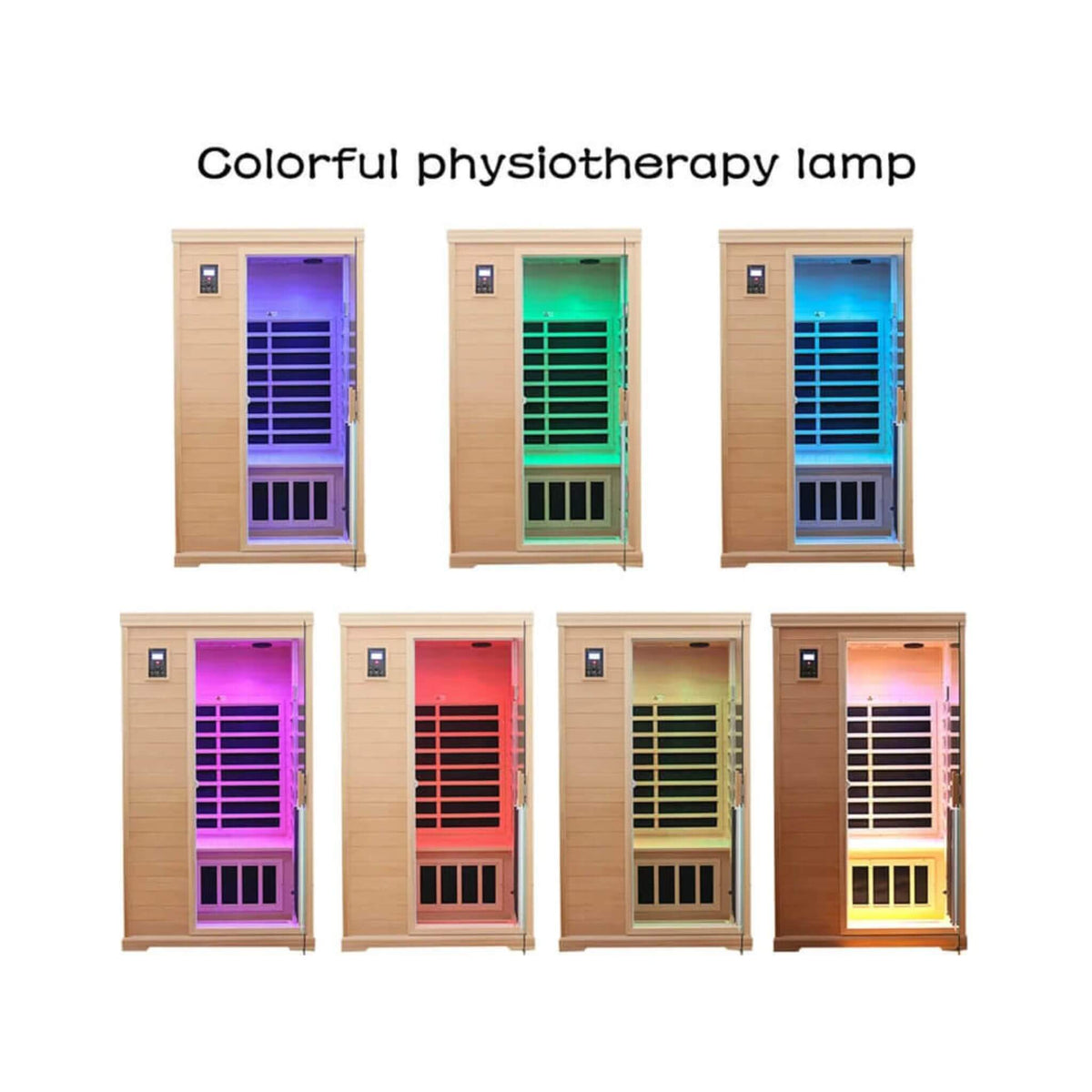 Ivara Luxury 2-Person Hemlock Wood FAR Infrared Sauna Room W/ Glass Door