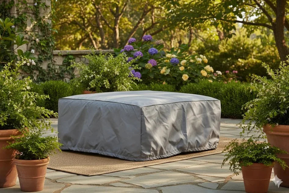Imperial Grove Outdoor Solid Teak Wood Ottoman