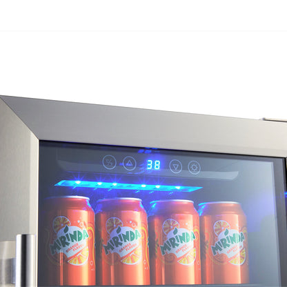 Kalamera 15.6'' W Freestanding 106 Cans (12 Oz.) 3.7 Cu.ft Beverage Cooler