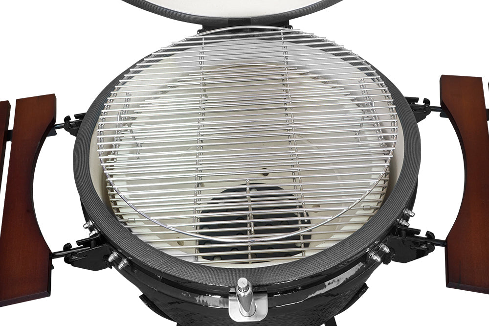 Kalamera 21” Ultimate Outdoor Ceramic Grill Kamado with Cart and Side-wings