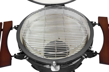Kalamera 21” Ultimate Outdoor Ceramic Grill Kamado with Cart and Side-wings