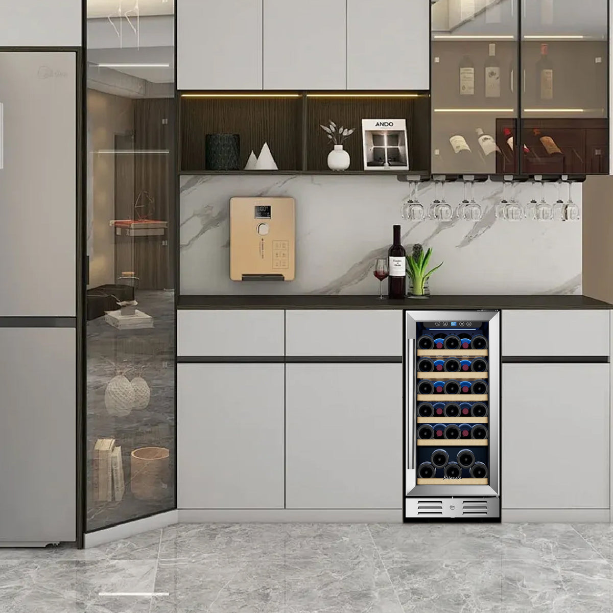 Kalamera 12'' Built-in 18 Bottle Wine refrigerator