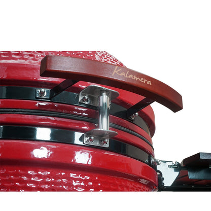 Kalamera 24” Ultimate Outdoor Ceramic Grill Kamado with Cart and Side-wings