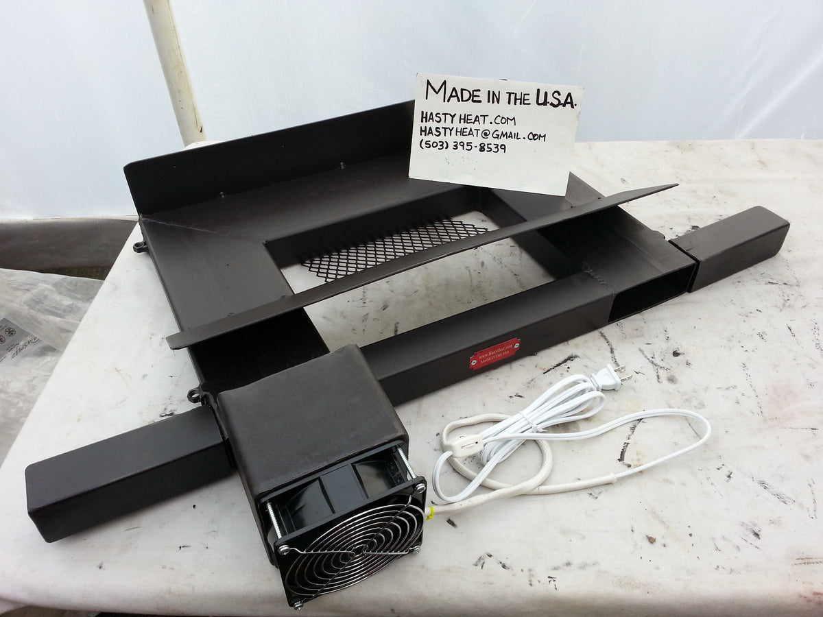 161Q Small Cube Fireplace Insert (for use with glass doors) Fireplace Grate Heater Heat Exchanger Blower