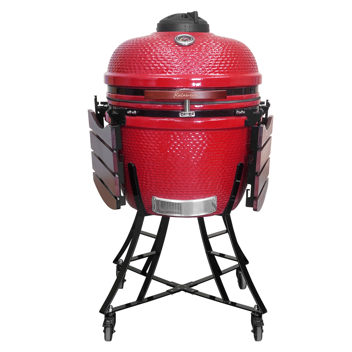 Kalamera 21” Ultimate Outdoor Ceramic Grill Kamado with Cart and Side-wings