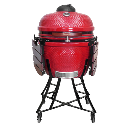 Kalamera 21” Ultimate Outdoor Ceramic Grill Kamado with Cart and Side-wings