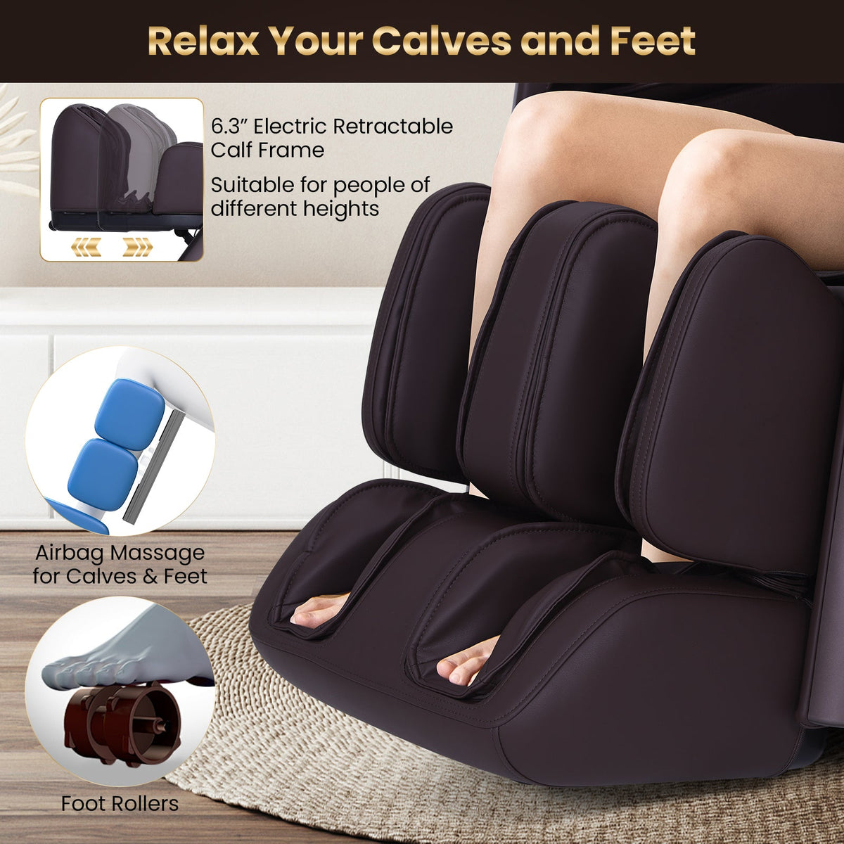2025 Enjoyment 42 - Full Body Zero Gravity Massage Recliner with Airbags and Foot Rollers