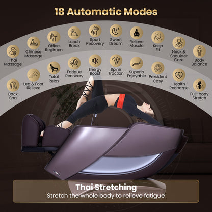 2025 Enjoyment 42 - Full Body Zero Gravity Massage Recliner with Airbags and Foot Rollers