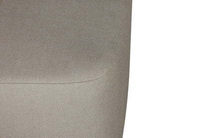 Eclipse Outdoor Solid Teak Wood Ottoman Natural Look - Gray Fabric