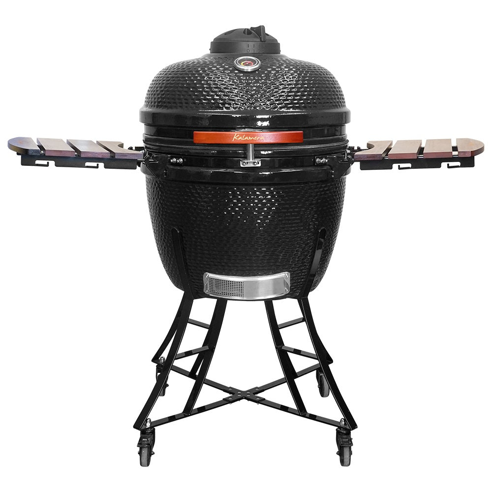 Kalamera 24” Ultimate Outdoor Ceramic Grill Kamado with Cart and Side-wings