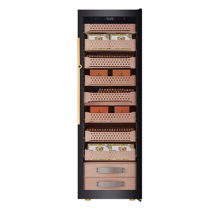 Afidano 2500 Count Cigar Humidor Electric, Temperature and Humidity Control and Spanish Cedar Drawers