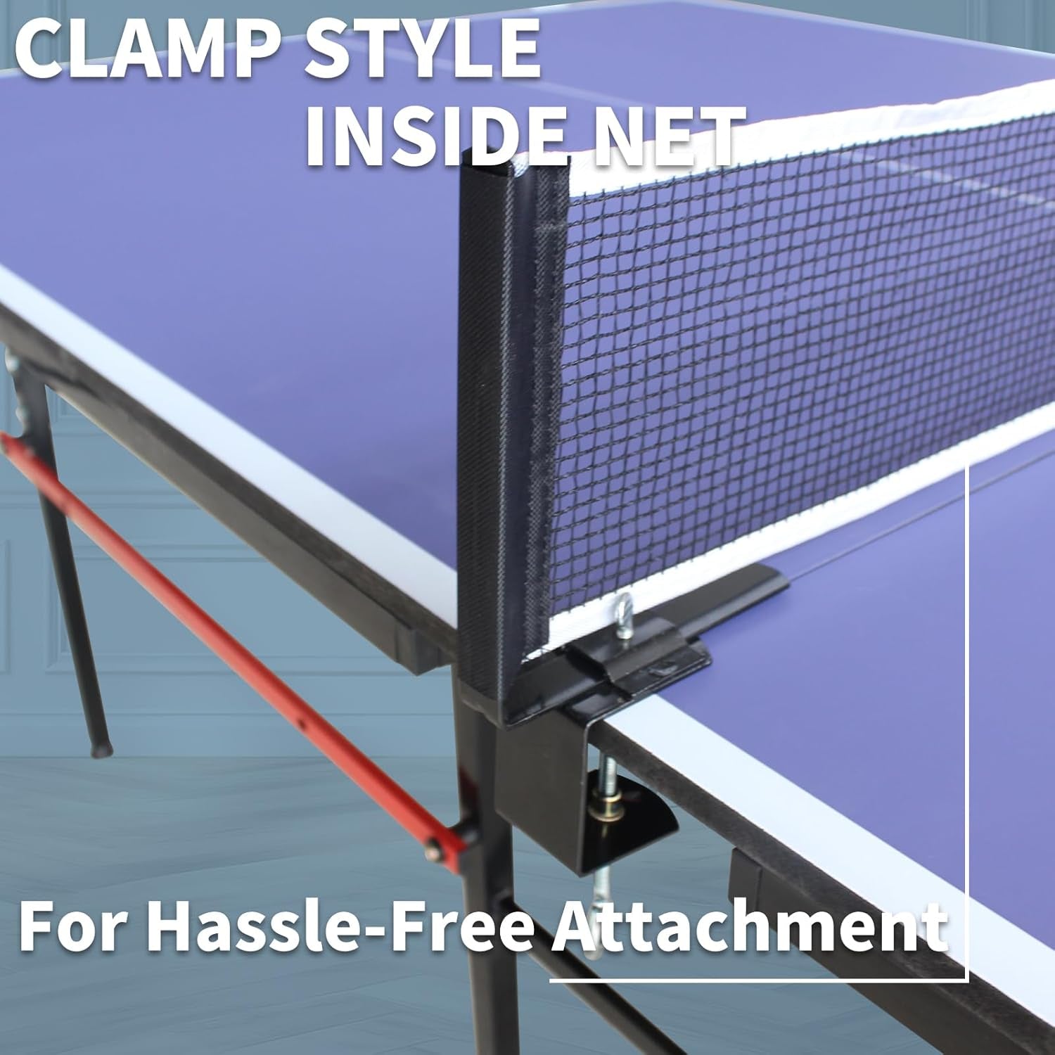 8FT Table Tennis Game Set | Professional Indoor/Outdoor Foldable Ping Pong Table with Waterproof Net, Single Player Playback Mode -Quick Assembly