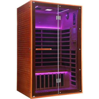 Double Sauna Room with 7 Carbon Heating Plates - Canadian Hemlock