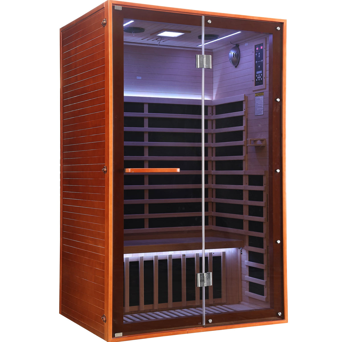 Double Sauna Room with 7 Carbon Heating Plates - Canadian Hemlock