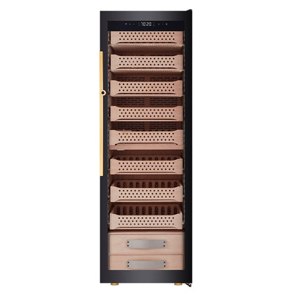 Afidano 2500 Count Cigar Humidor Electric, Temperature and Humidity Control and Spanish Cedar Drawers