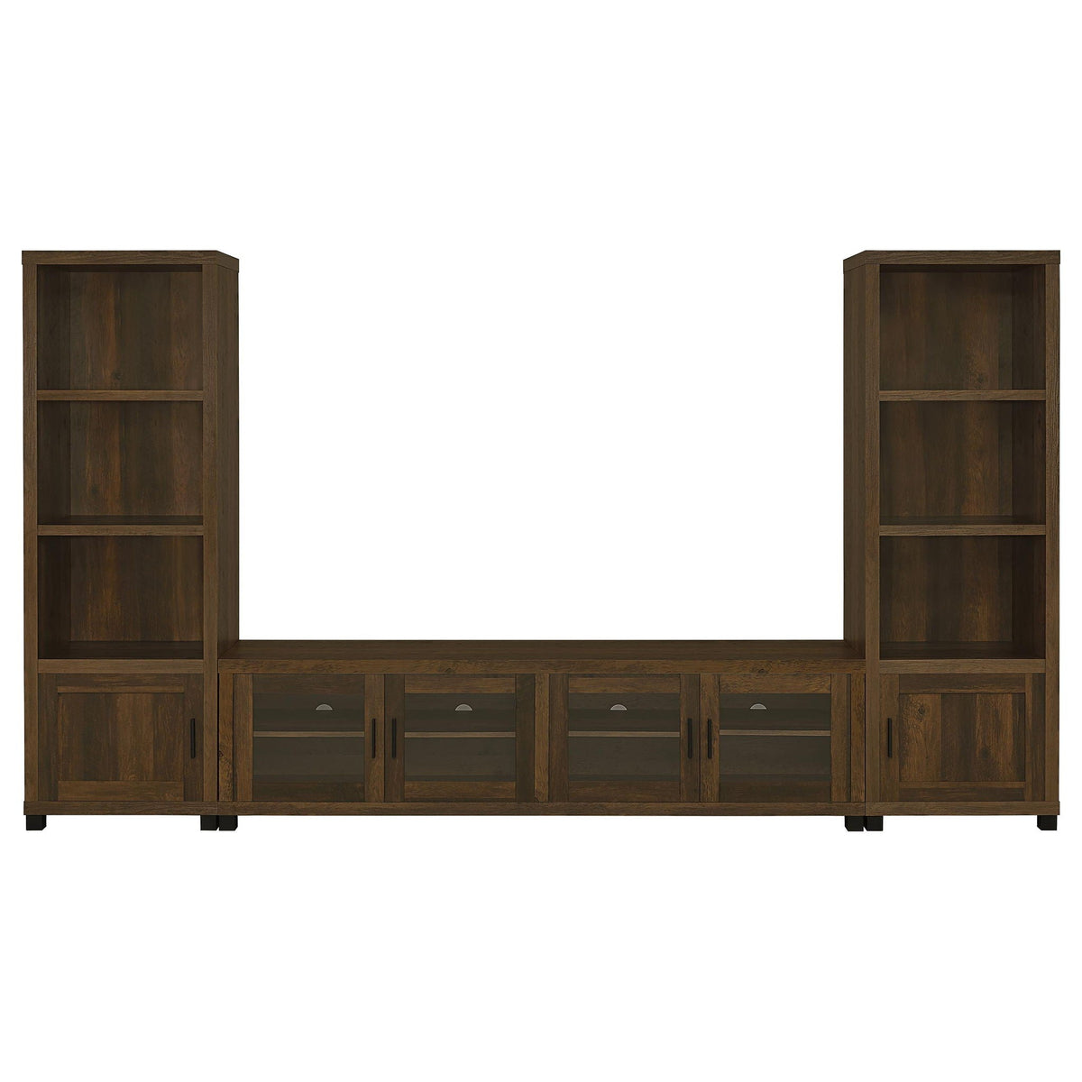 Sachin 3-piece 79-inch TV Entertainment Center Dark Pine