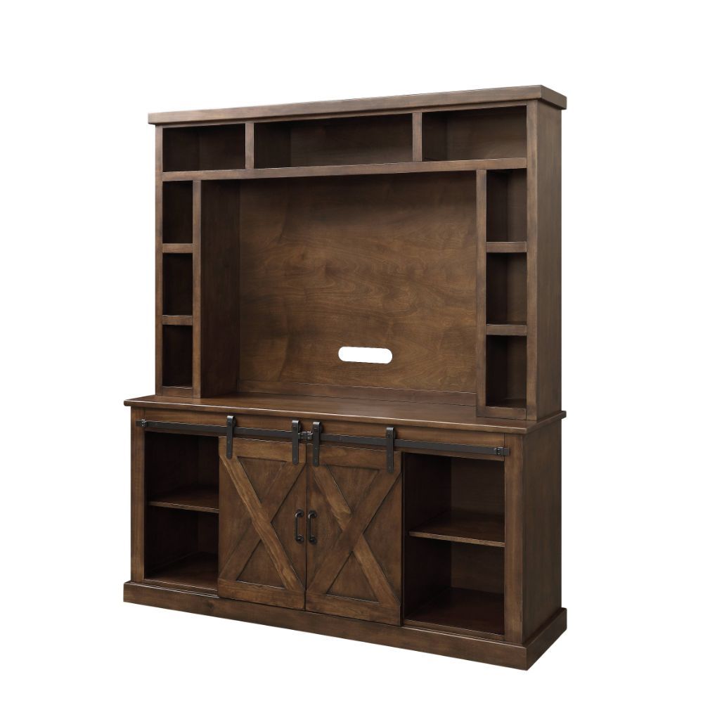 Aksel - Entertainment Center (Include 91617Fir) - Walnut