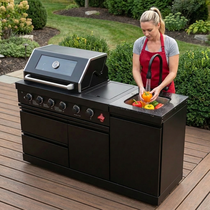 65.4-Inch Deluxe Stainless Steel Propane Gas Outdoor Kitchen Grill