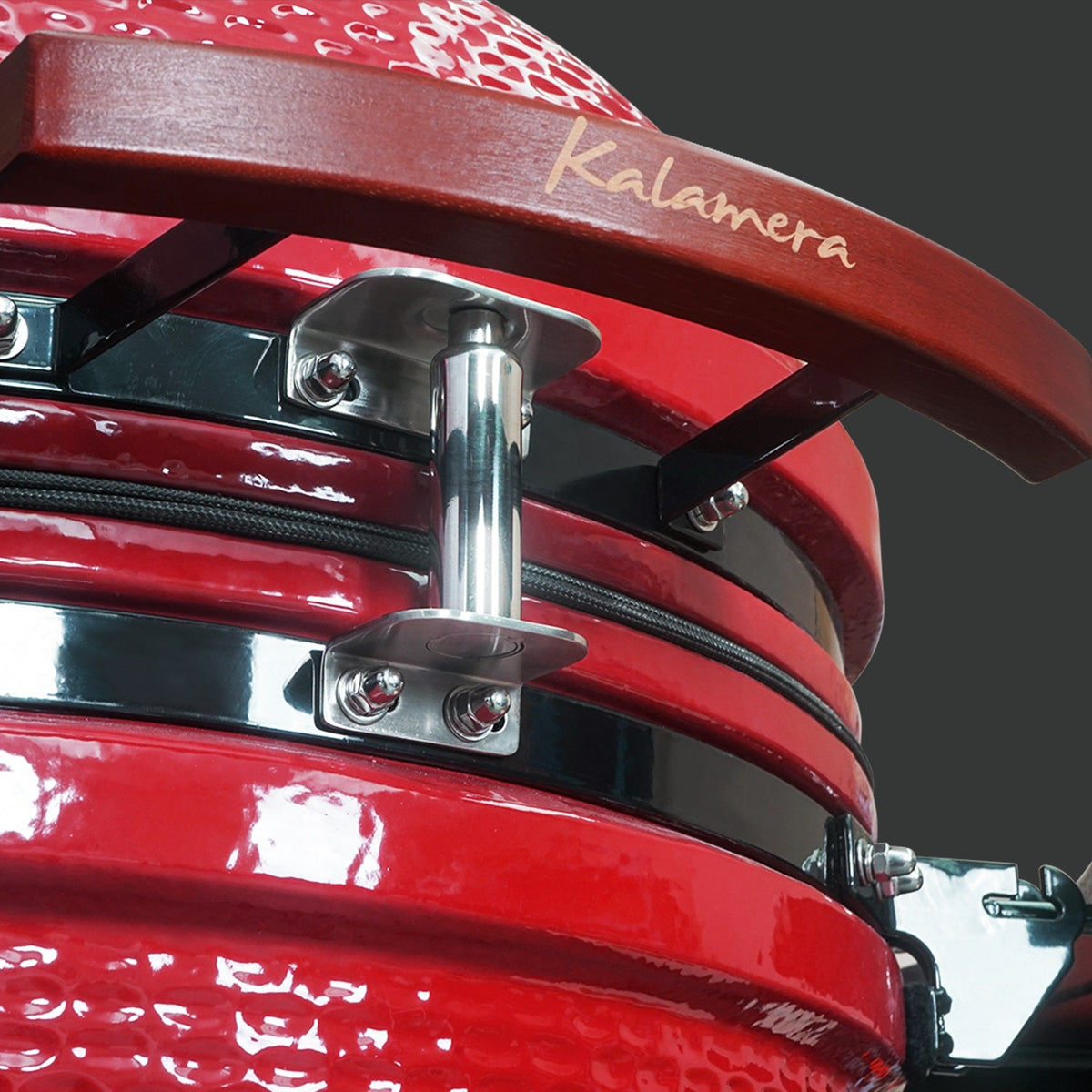 Kalamera 24” Ultimate Outdoor Ceramic Grill Kamado with Cart and Side-wings