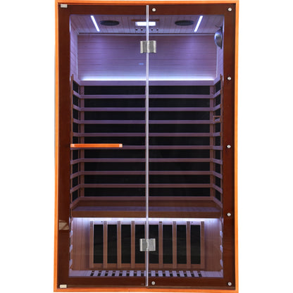 Double Sauna Room with 7 Carbon Heating Plates - Canadian Hemlock