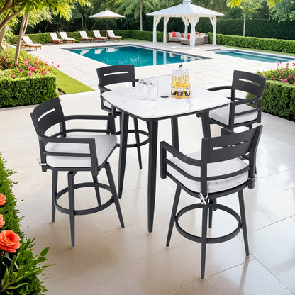 Modern 5PC Outdoor Patio Bar Set