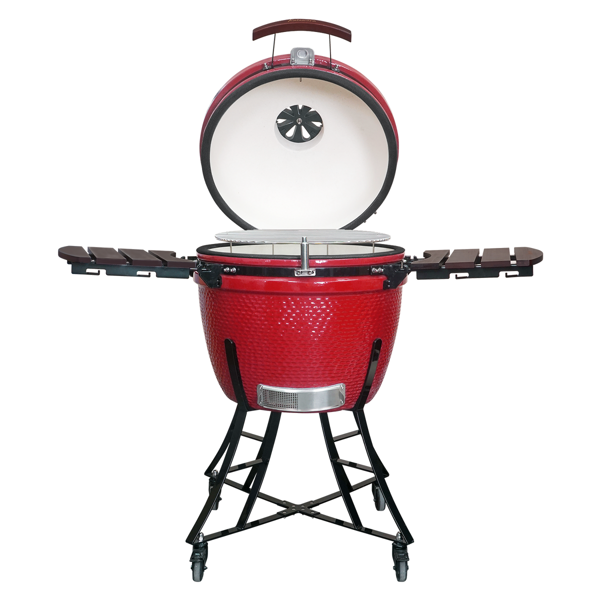 Kalamera 21” Ultimate Outdoor Ceramic Grill Kamado with Cart and Side-wings