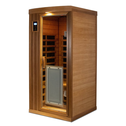 Low EMF One Person Far Infrared Red Cedar Deluxe Indoor Sauna Room