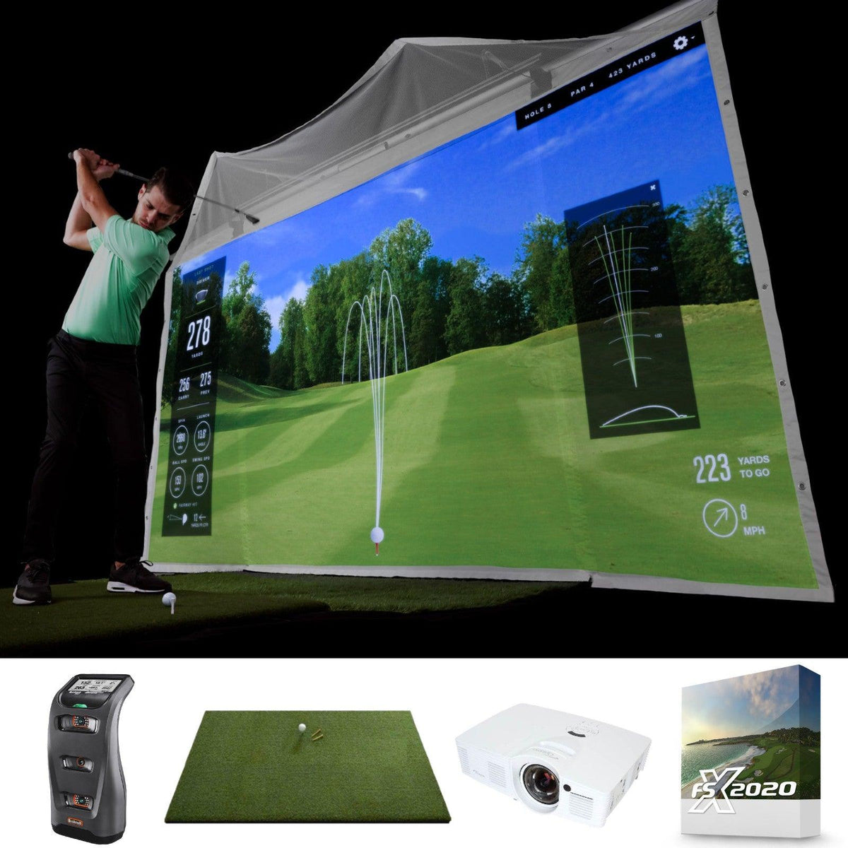 Launch Pro Retractable Simulator Package