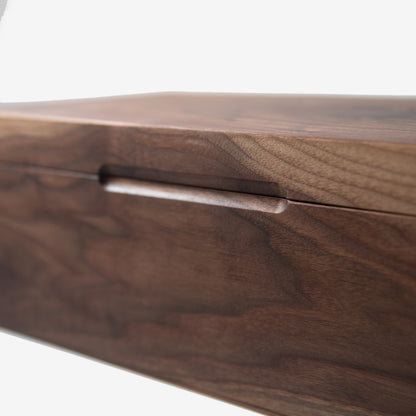 Black Walnut Cigar Humidor - Spanish Cedar Lined - 80 Count - Personalized Brass Engraving