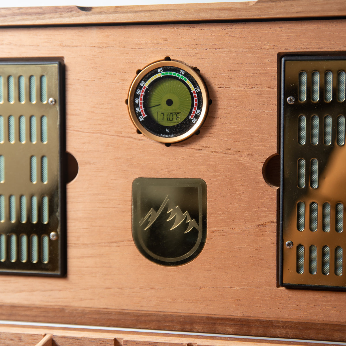 Zebrawood Cigar Humidor - Spanish Cedar Lined - 80 Count - Personalized Brass Engraving