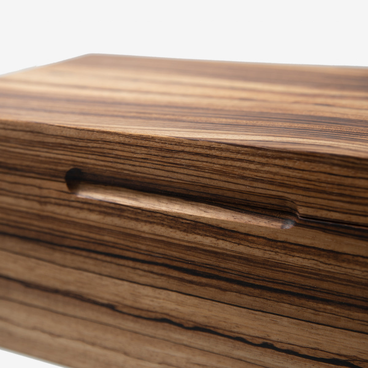 Zebrawood Cigar Humidor - Spanish Cedar Lined - 80 Count - Personalized Brass Engraving