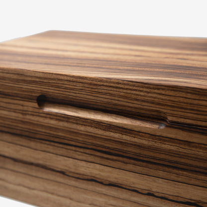 Zebrawood Cigar Humidor - Spanish Cedar Lined - 80 Count - Personalized Brass Engraving