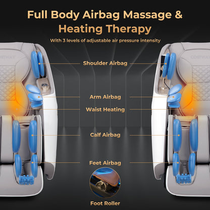 Relaxation 29-Full Body Massage Chair with Waist Heating & Airbag Massage