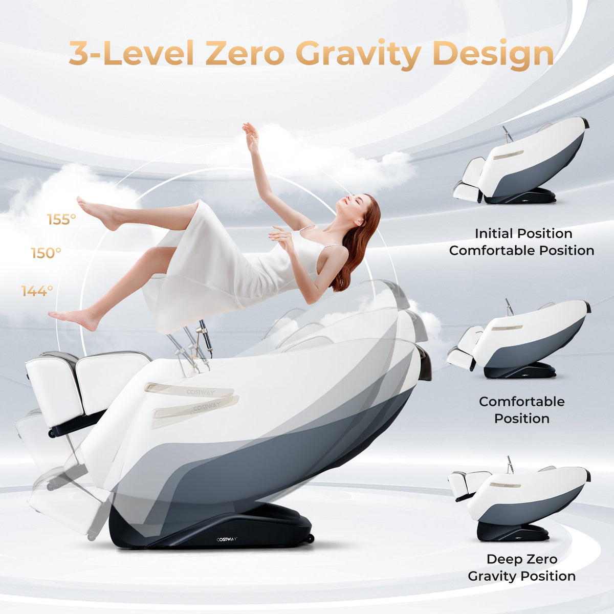 Relaxation 29-Full Body Massage Chair with Waist Heating & Airbag Massage