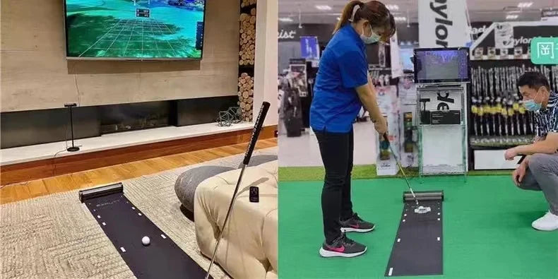 Indoor Putting Simulator — Real-Green Golf Putter Trainer System