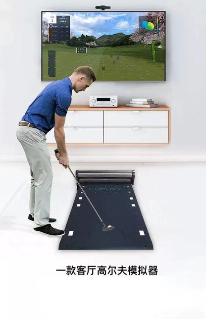 Indoor Putting Simulator — Real-Green Golf Putter Trainer System