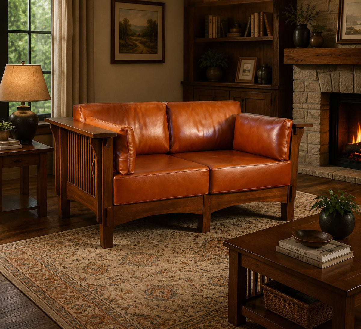 Arts and Crafts / Craftsman Crofter Style Love Seat