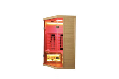 5-Person Hemlock Sauna with Far-Infrared Heating Panels - Natural Wood