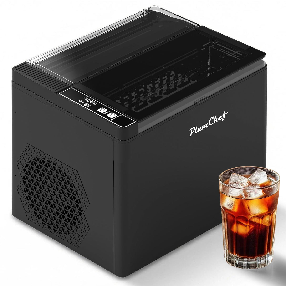 Bullet Ice Maker Machine Countertop with 26 lbs Daily Output - Stainless Steel