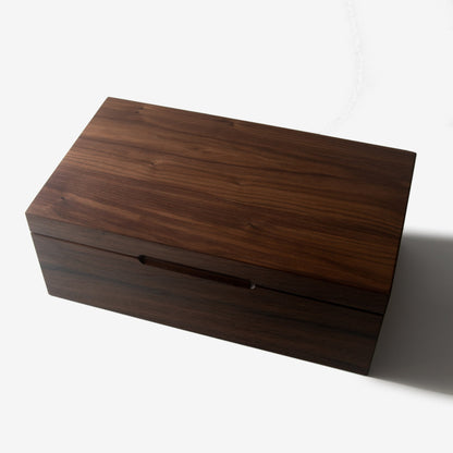 Black Walnut Cigar Humidor - Spanish Cedar Lined - 80 Count - Personalized Brass Engraving