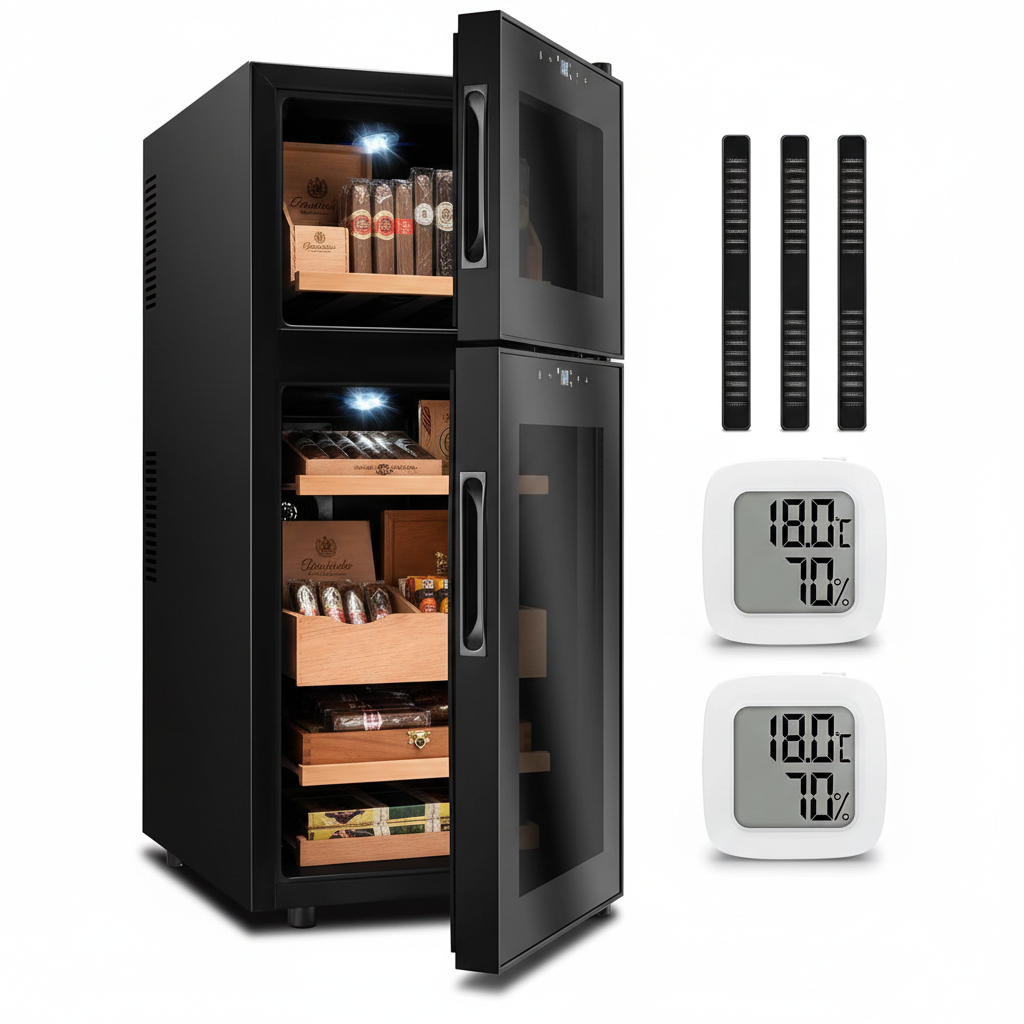 59L Electric Cigar Humidor in Cedar Wood, up to 400 Cigars