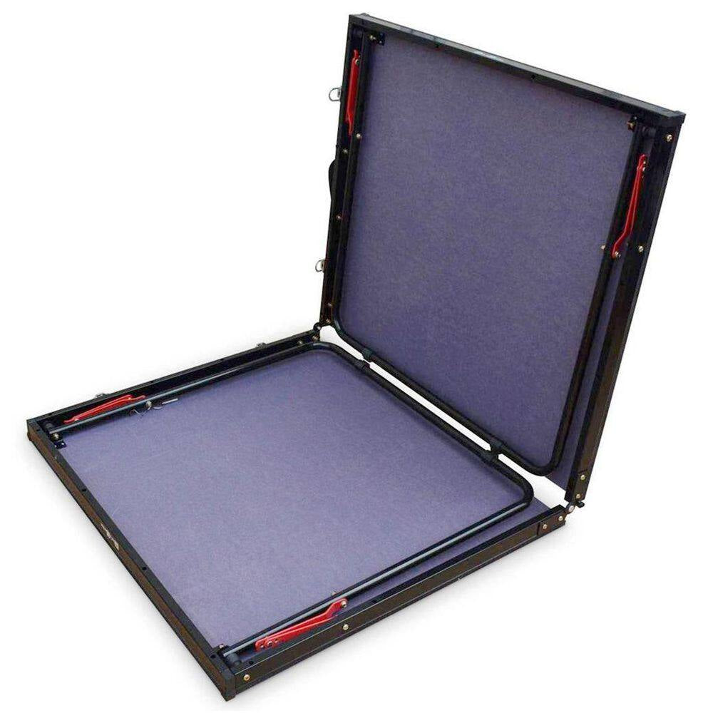 Table Tennis Table Midsize Foldable Portable Ping Pong Table Set with Net and 2 Ping Pong Paddles