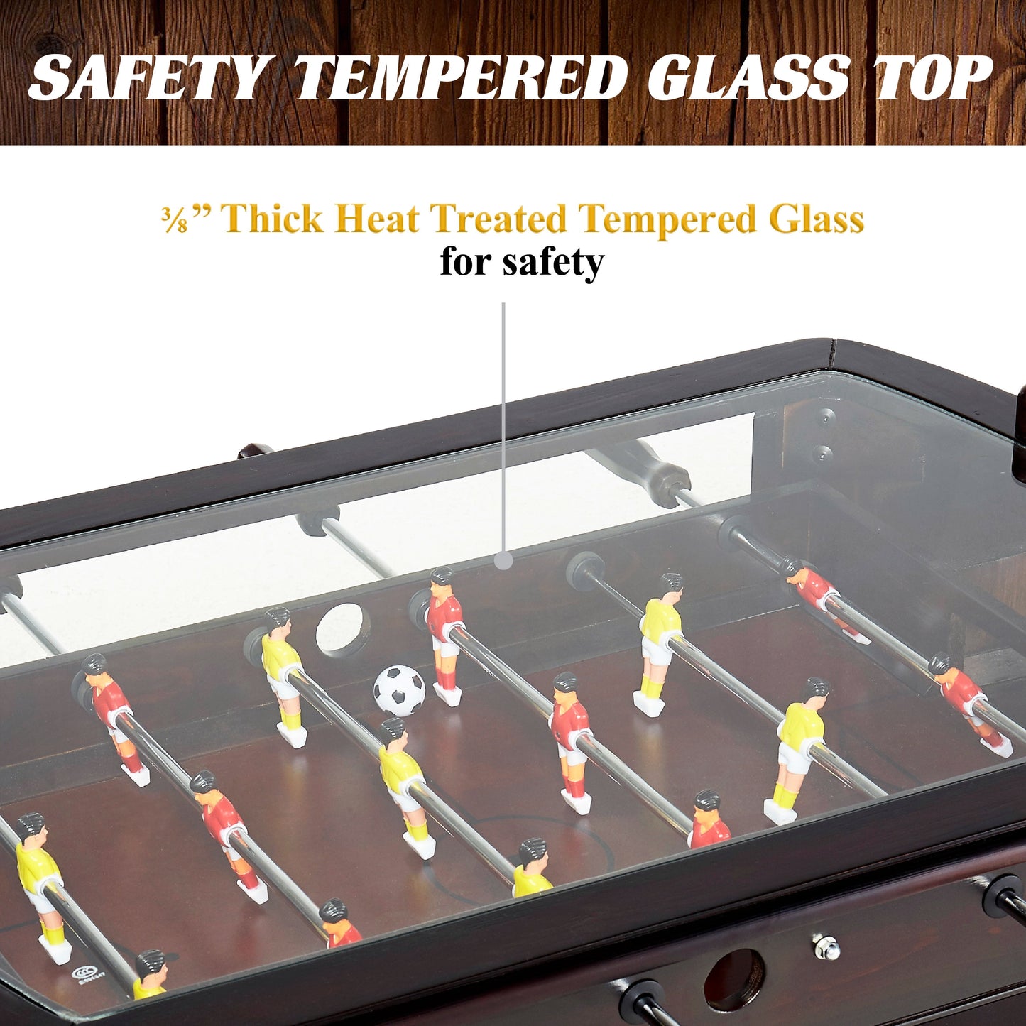 42” Foosball Coffee Table, Soccer, Accessories Included by
