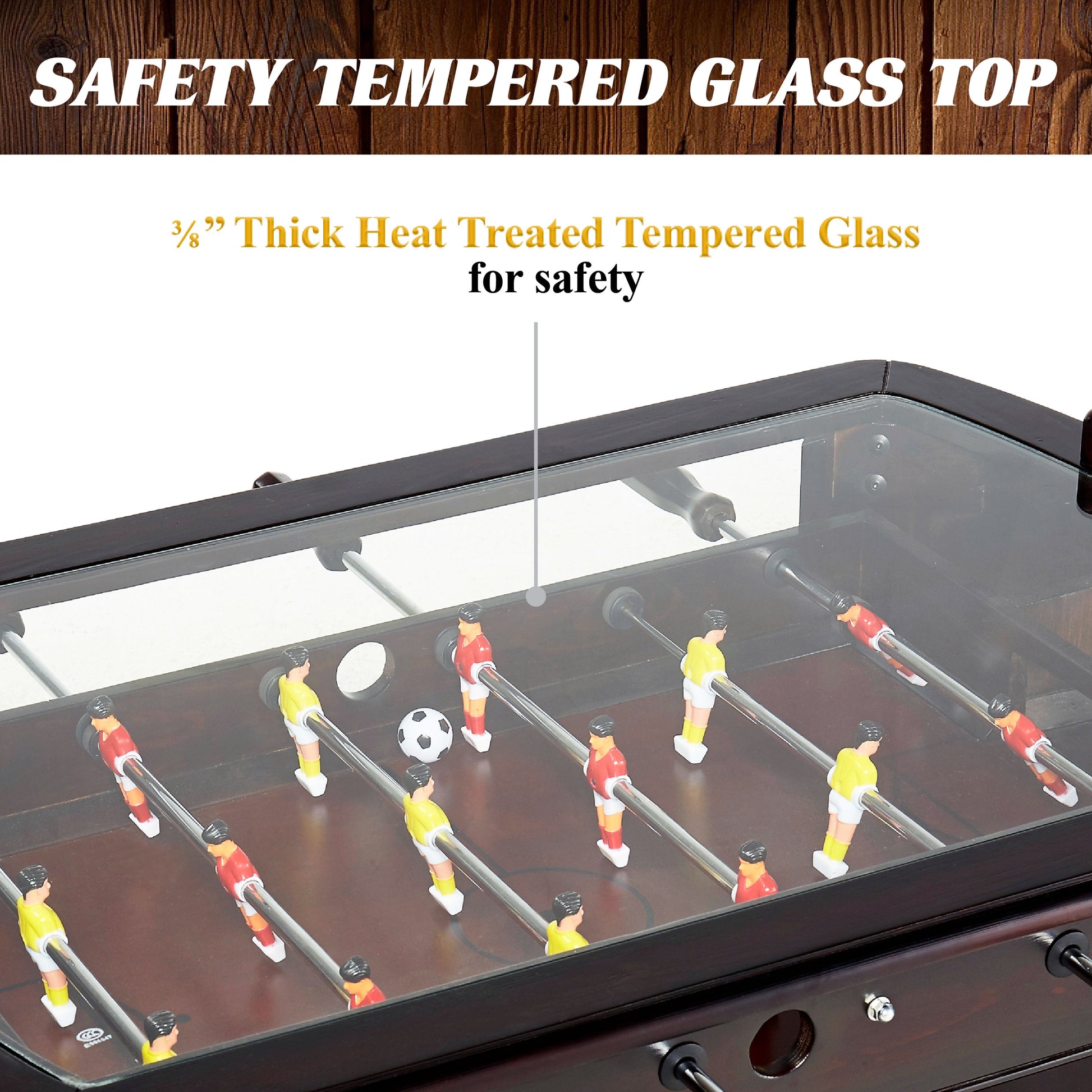 42” Foosball Coffee Table, Soccer, Accessories Included by