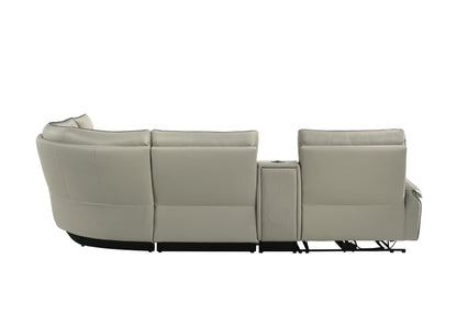 Jayke Top Grain Leather Match Power Motion Sectional Sofa