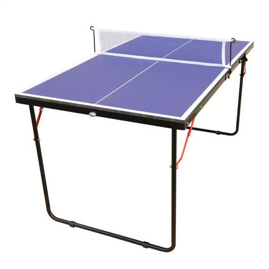 Table Tennis Table Midsize Foldable Portable Ping Pong Table Set with Net and 2 Ping Pong Paddles