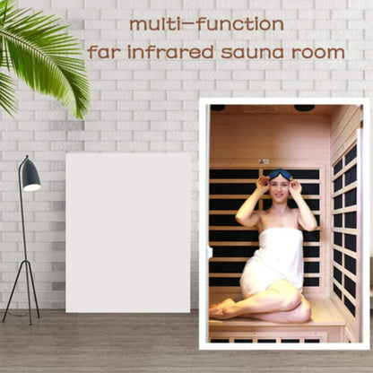 Ivara Luxury 2-Person Hemlock Wood FAR Infrared Sauna Room W/ Glass Door