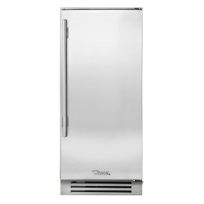 True Residential TUI-15-R-SS-D 15-Inch Undercounter Clear Ice Machine with Bin, 85 lb/Day, 28 lb Storage, Air-Cooled Stainless Steel
