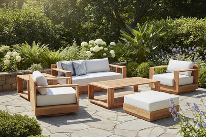 Imperial Grove Outdoor Solid Teak Wood Sofa Set