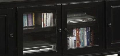 Ferla TV Stand with Doors and Shelves - Black